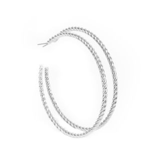 Hoop Resist the Twist Silver  3 inches